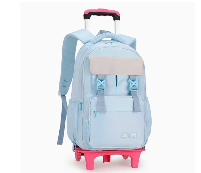 Rolling Backpack with 6 Wheels for Girls Kids School Roller Book Bag for Elementary Middle School Wheeled Bag for Travel Bags