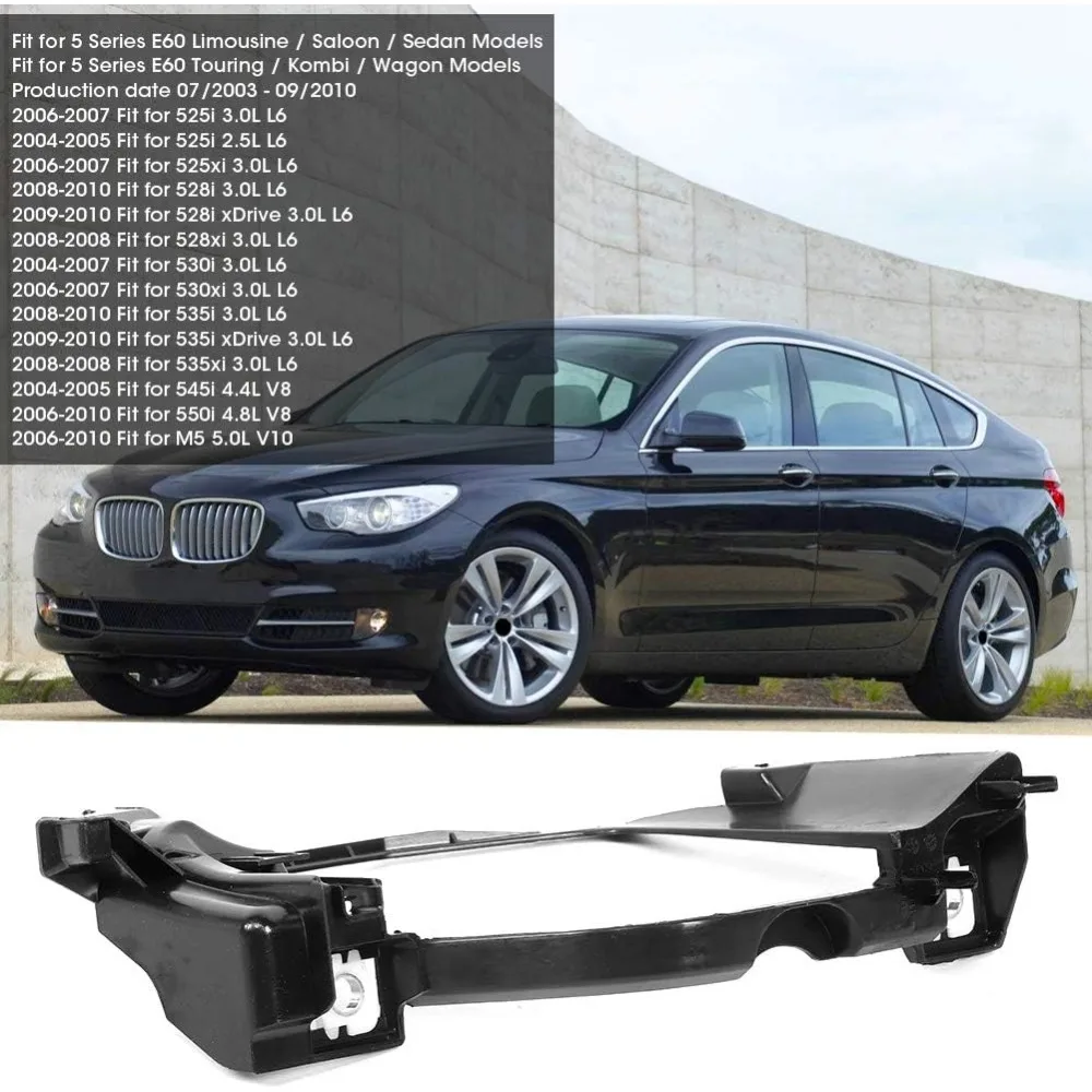 63126936090 63126936089 دعامات تثبيت المصباح الأسود مناسبة لسيارات BMW 5 Series E60 E61 525I 528Xi 530I جديد #3