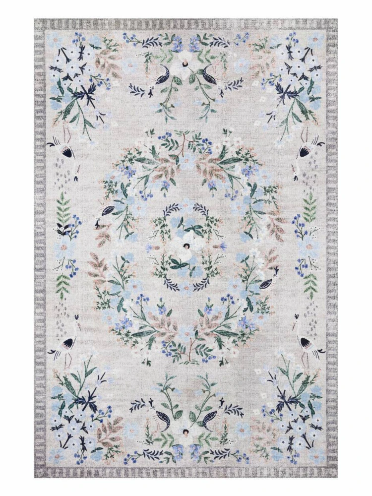 Tapis de salon d\'art floral vintage, décoration d\'intérieur de luxe, esthétique de chambre à coucher, tapis de salon