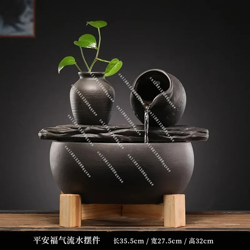 

Ceramic Circulating Water Fountain Home Living Room Office Decoration Living Room Office Desktop Decoration and Ornaments