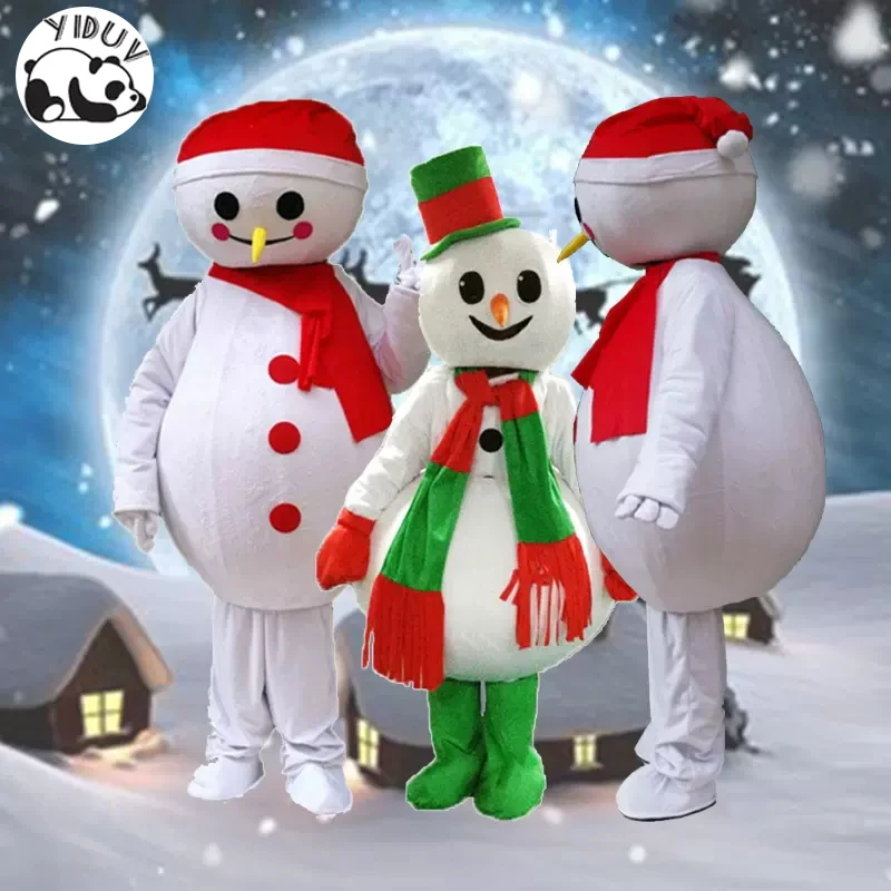 New Cartoon Snowman Cosplay Doll Clothing Premium Christmas Mascot Costume For Adult Halloween Party Stage Performance Clothes