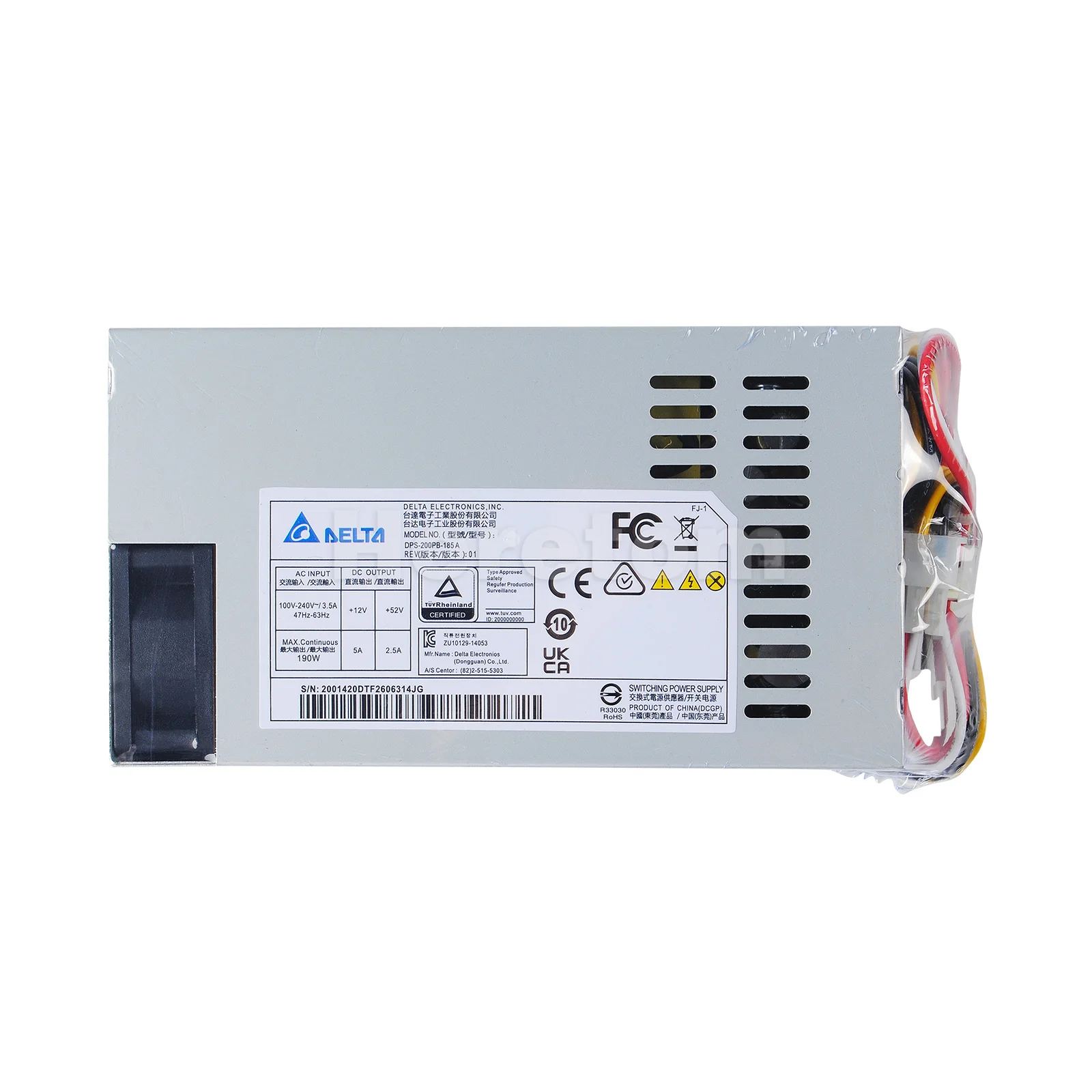 Fuente de alimentación Delta de 190W, DPS-200PB-185A de 6 + 2 pines, 12V + 52V CA 100-240V, 3.5A, 47-63HZ, para Lorex Hikvision Swann, novedad