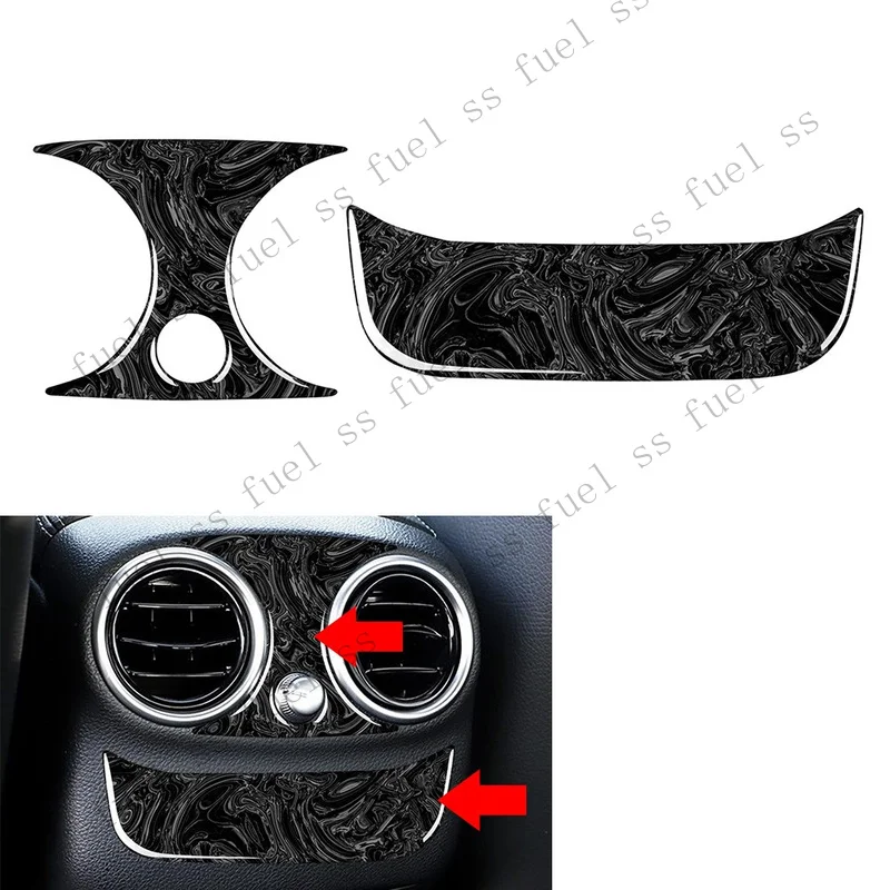 S+ 2pcs Rear Air Vent Outlet Cover Pad For Mercedes Benz C Class W205 2015-2018