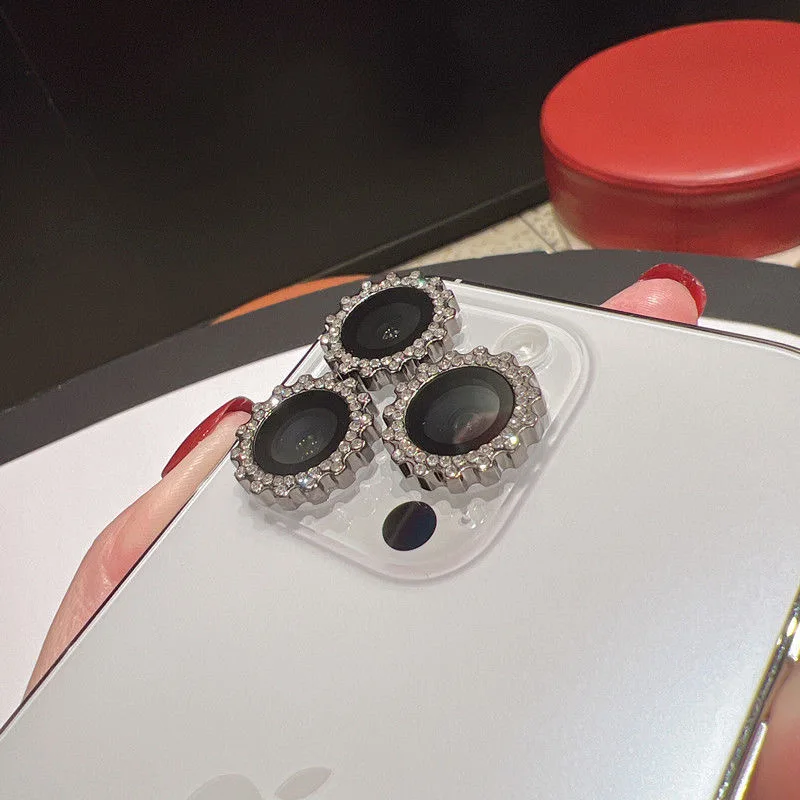 Red Camera Lens Protector for IPhone 12 13 Pro Max Mini 15 Pro Max Diamond  Protective Glass for IPhone 14 Plus Lens Glass
