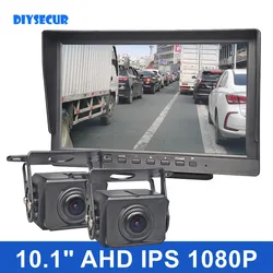 DIYSECUR 1920x1080 10.1inch AHD IPS Car Monitor IP68 Starlight Night Vision AHD Rear View Car Camera for Car Bus Houseboat Truck