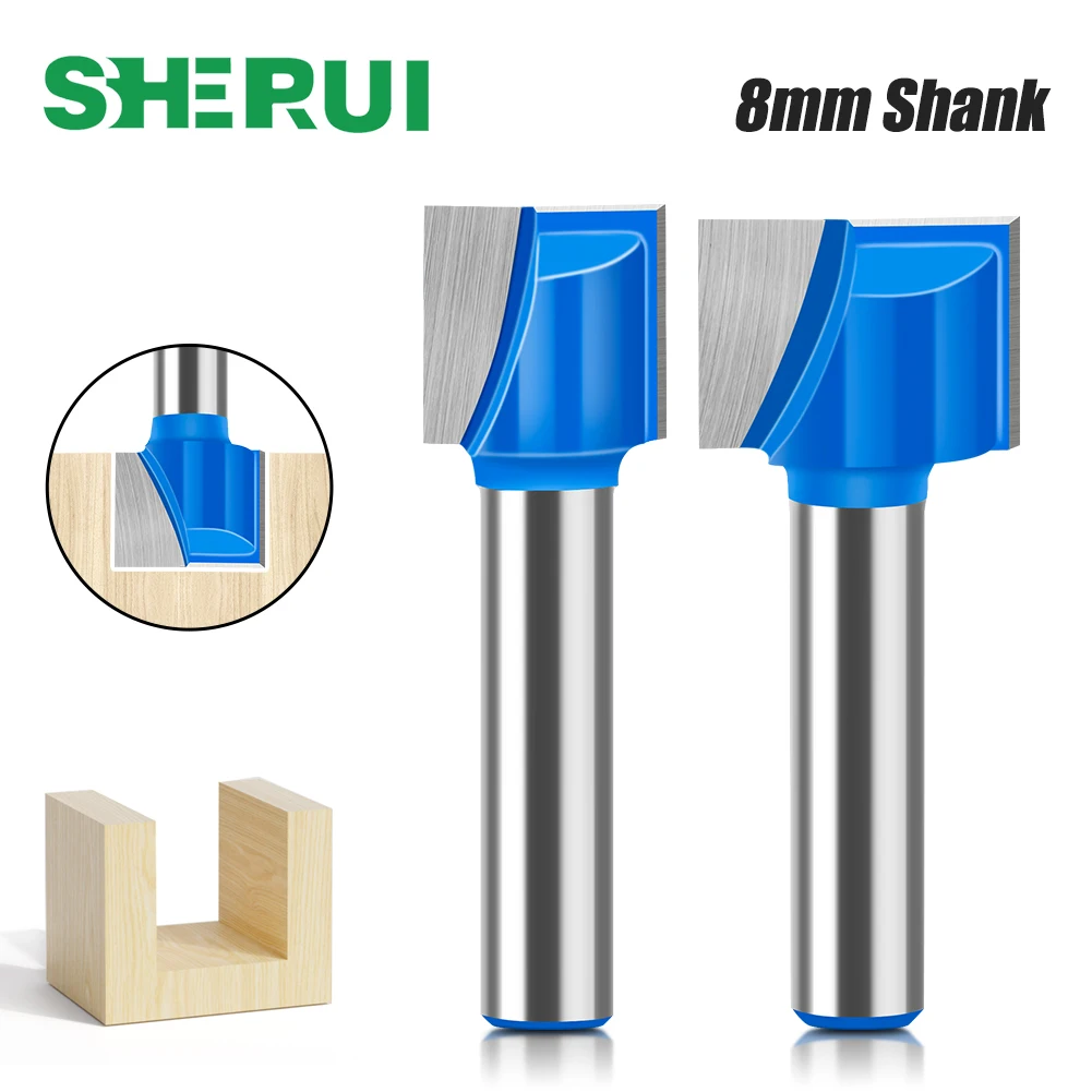 Professional 4-17Pcs 8mm Shank Slotting Cutter Router Bit Woodworking Tool Set Milling Cutter Cleaning Bottom For Wood 10-32mm