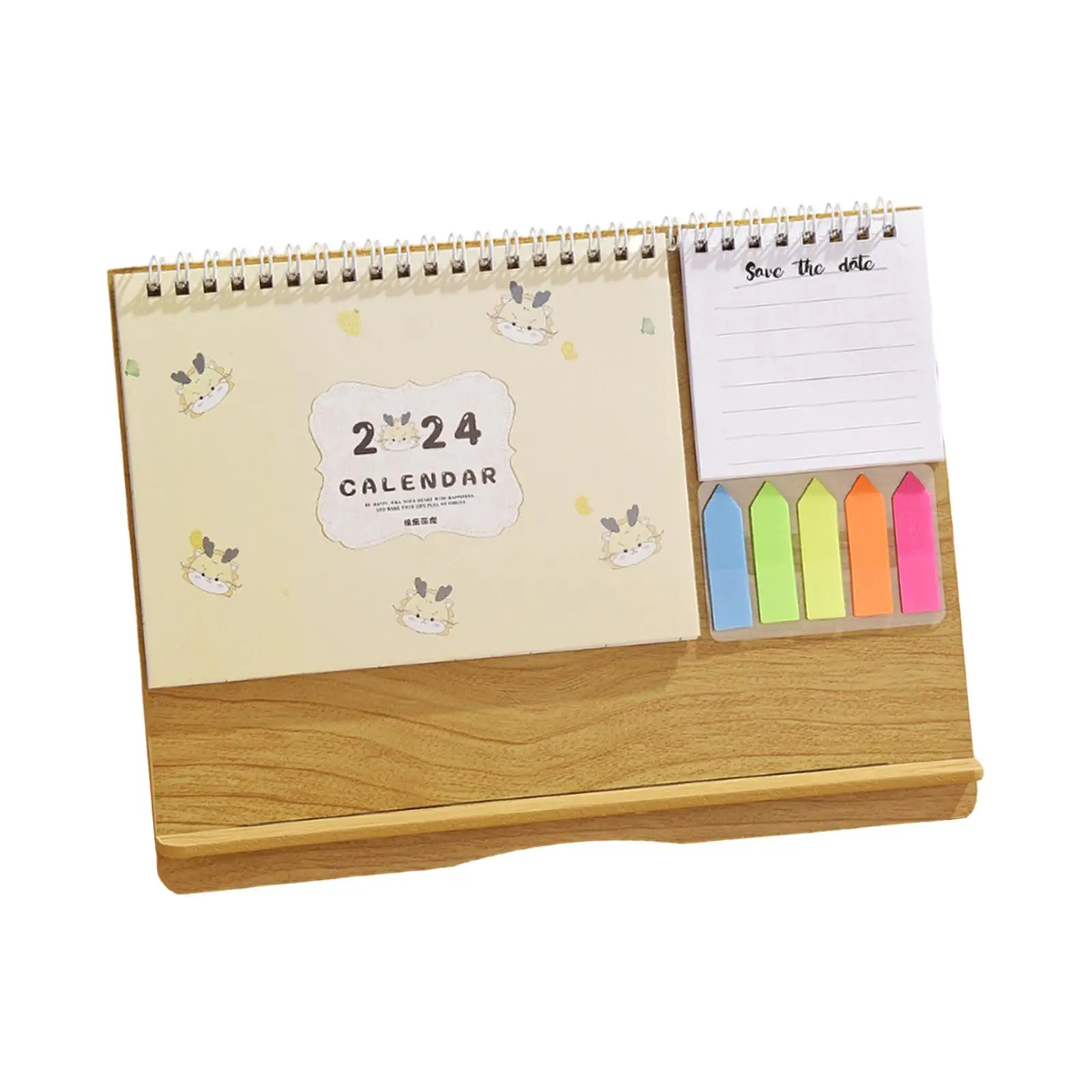 탁상 달력 2024 대형 벽난로, 중국 새해 장식, 침실 정리, 12 개월 거실 플래너