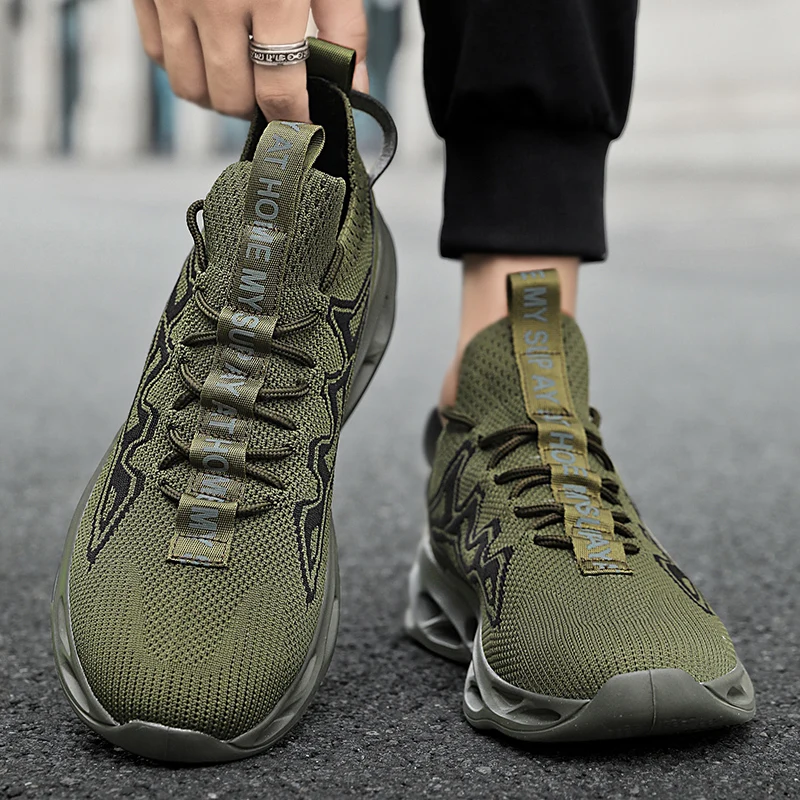 

YRZL Sports Shoes Men Sneakers Male Breathable Running Shoes Non Slip Walking Trainers Lightweight Casual Outdoor Tennis Shoes