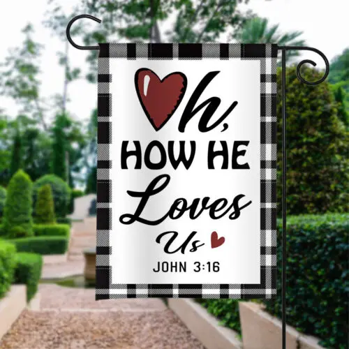 Jesus Oh How He Love Us Flag, Christian Flag, Faith Jesus Flag, Religious Flag GGP FFL EEN AAL HHM WZZ yyi