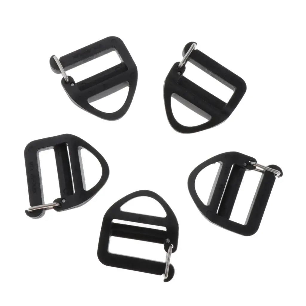 5x Adjustable Ladder Lock Slider Backpack Straps Fastener Webbing Buckle