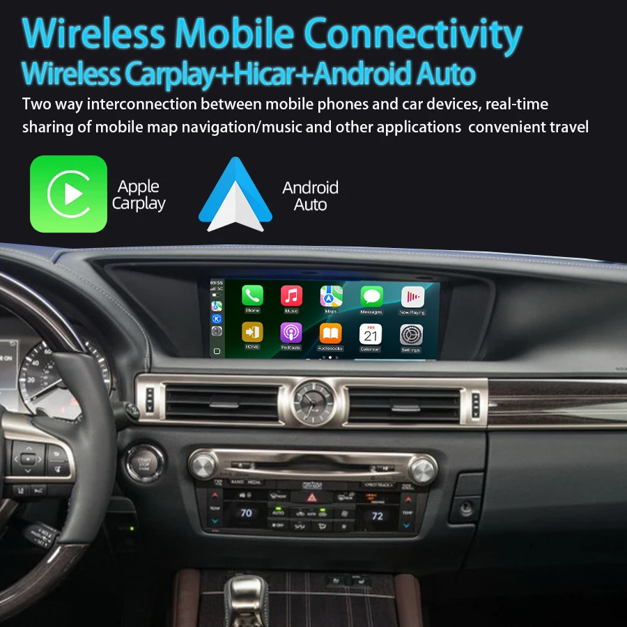 Linux Screen For Lexus GS 350 GS350 F-Sport 2013-2019 With Android Auto Mirror Link AirPlay CarPlay Functions Multimedia Display