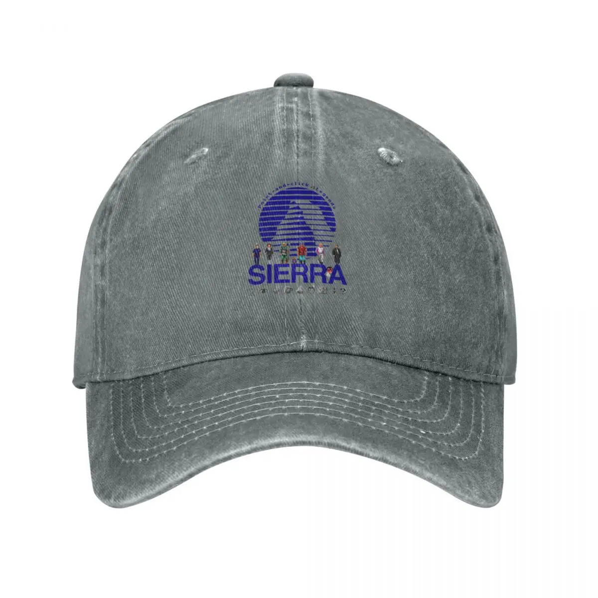 POINT AND CLICK LEGENDS - Sierra Online Logo (BLUE) - Gaming Heroes and Icons - Graphic Adventure PC Games! Baseball Cap