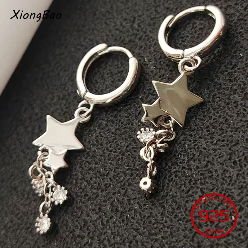 

Exquisite Stamp 925 Sterling Silver Earrings Women Jewelry Popular Zircon Tassel Star Earring Lady Party Accessories 2026 Hot