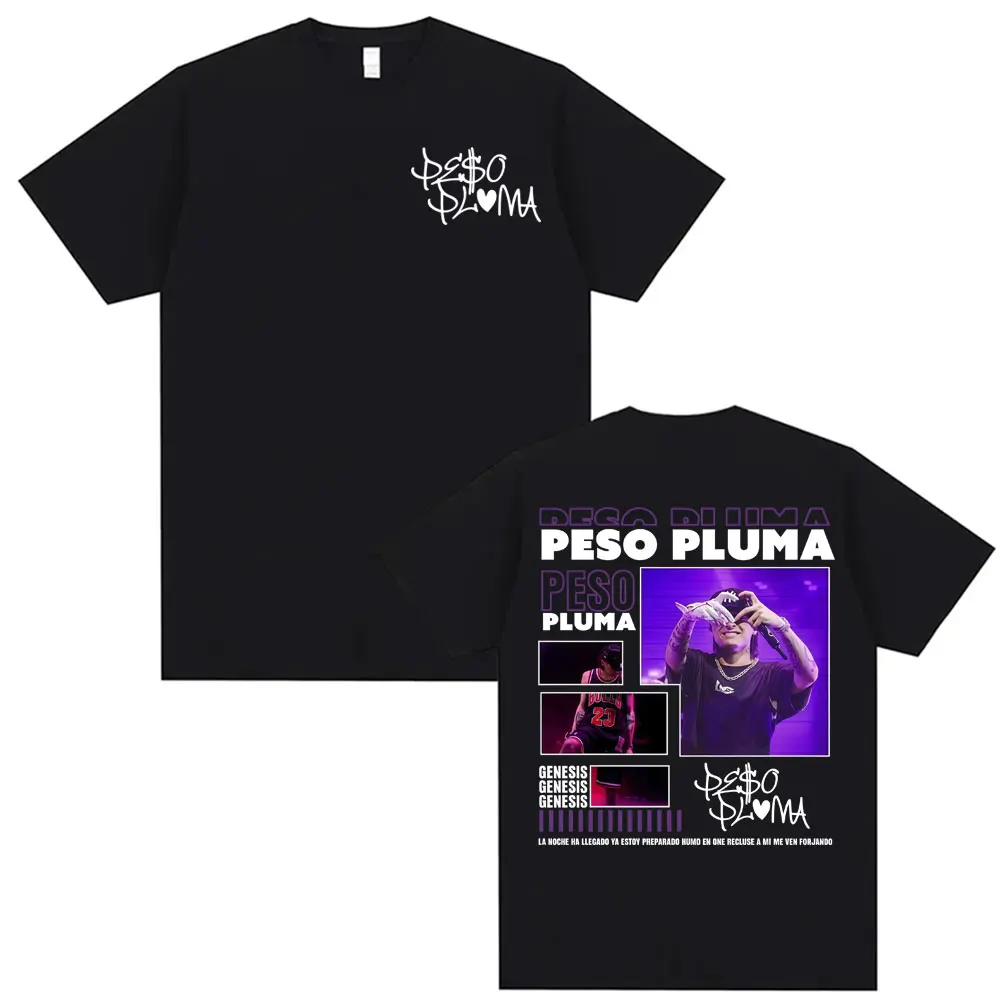 

Singer Peso Pluma Album Tour 2025 Merch T Shirts Unisex Fashion Hip Hop 90s Vintage T Shirt Men 100% Cotton High Quality T-shirt