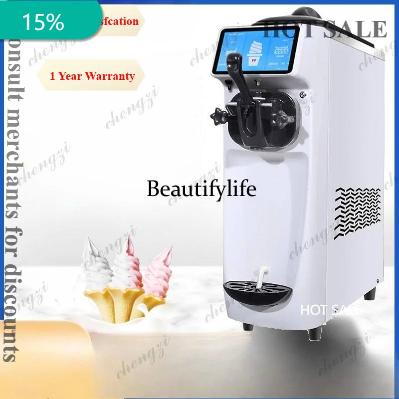 A172  commercial fully automatic small desktop soft ice cream machine street stall night market single head ST16