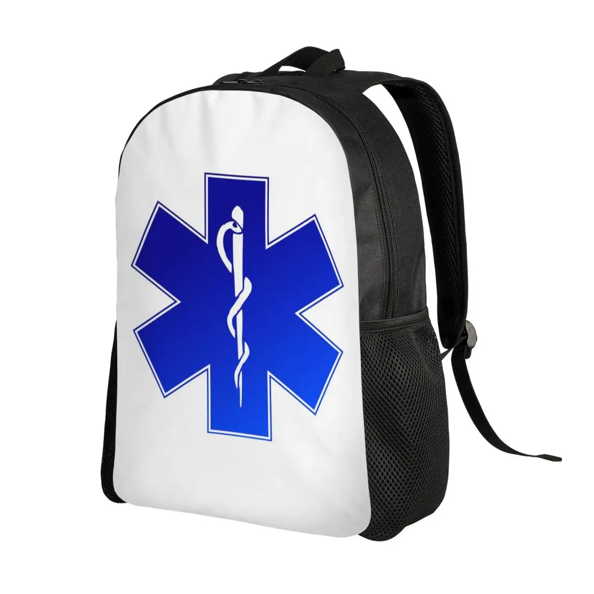 EMS EMT Paramedic Star Of Life Backpack Daypack Large Capacity Boys Girls BookBag School Bag Shoulder Bags for Men Women