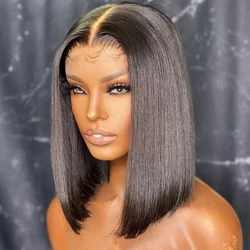 YAWAWE Preplucked Glueless Wig Straight Bob Lace Closure Wigs For Women Human Hair Pre-Cut Prebleached Lace Wear And Go Wig