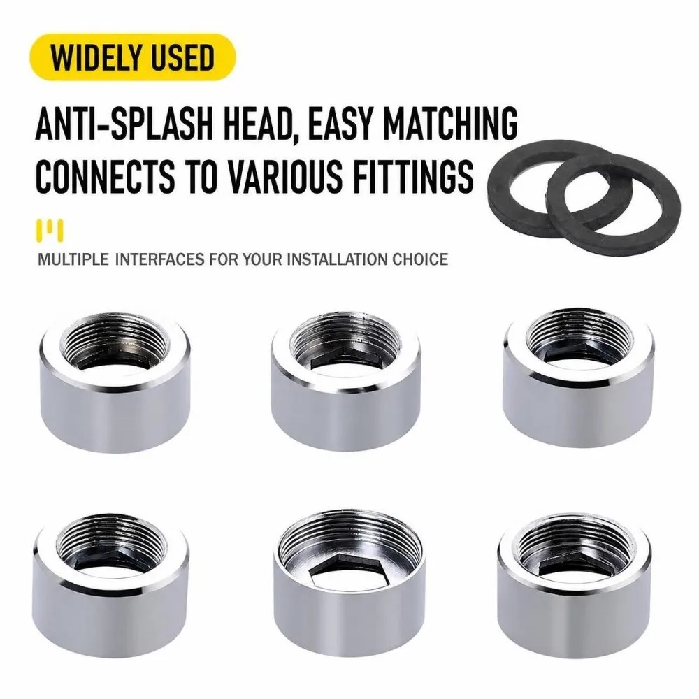 Durable Copper Faucet Adapter Female To Female Hex Shape Thread Converter Tap Connector