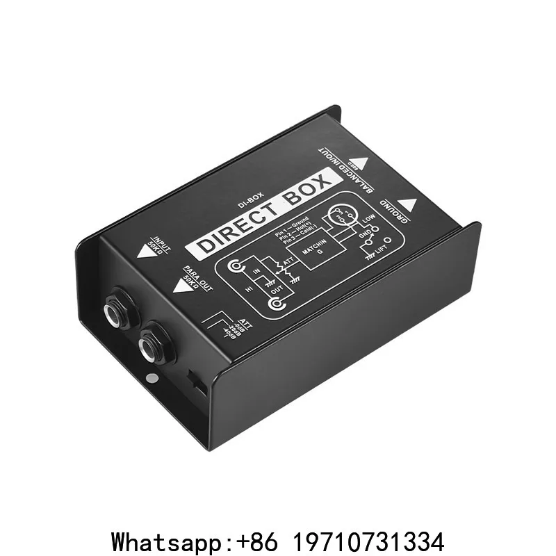 

Professional Single Channel Passive DI-Box Direct Injection Audio Box Balanced & Unbalance Signal Converter XLR TRS Interfaces