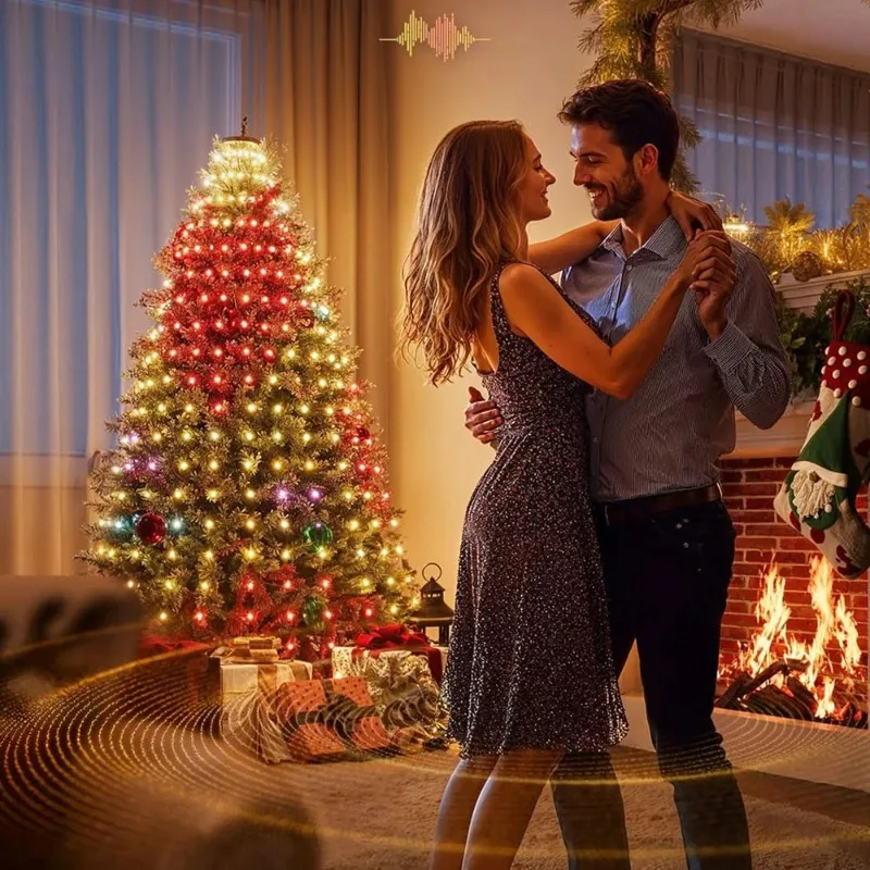 MIMI RGB ضوء شجرة عيد الميلاد الذكي مع 400LED APP التحكم عن بعد مزامنة الموسيقى، نمط DIY، للداخلية والخارجية #3