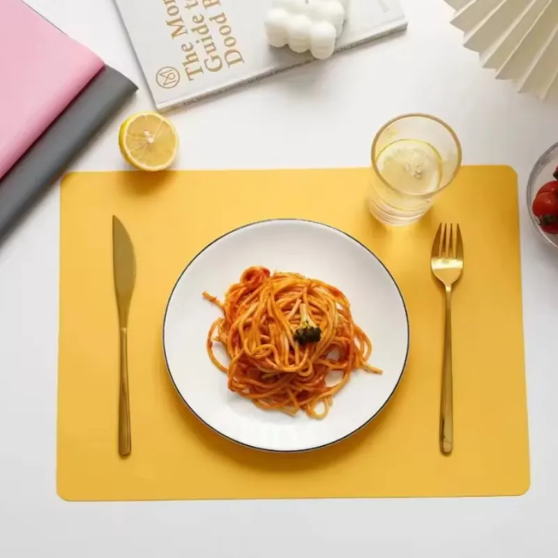 Kids Silicone Placemats Set of 1/4/6 Waterproof Heat Resistant Non-Slip Dining Table Mats Easy Clean for Meal Time
