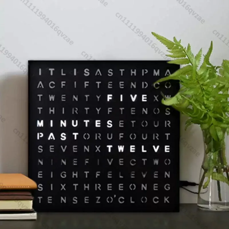 Wall Clock Ornament Creative Desktop Learning Regular Reading Table Reading English Display Alphabet Fashion