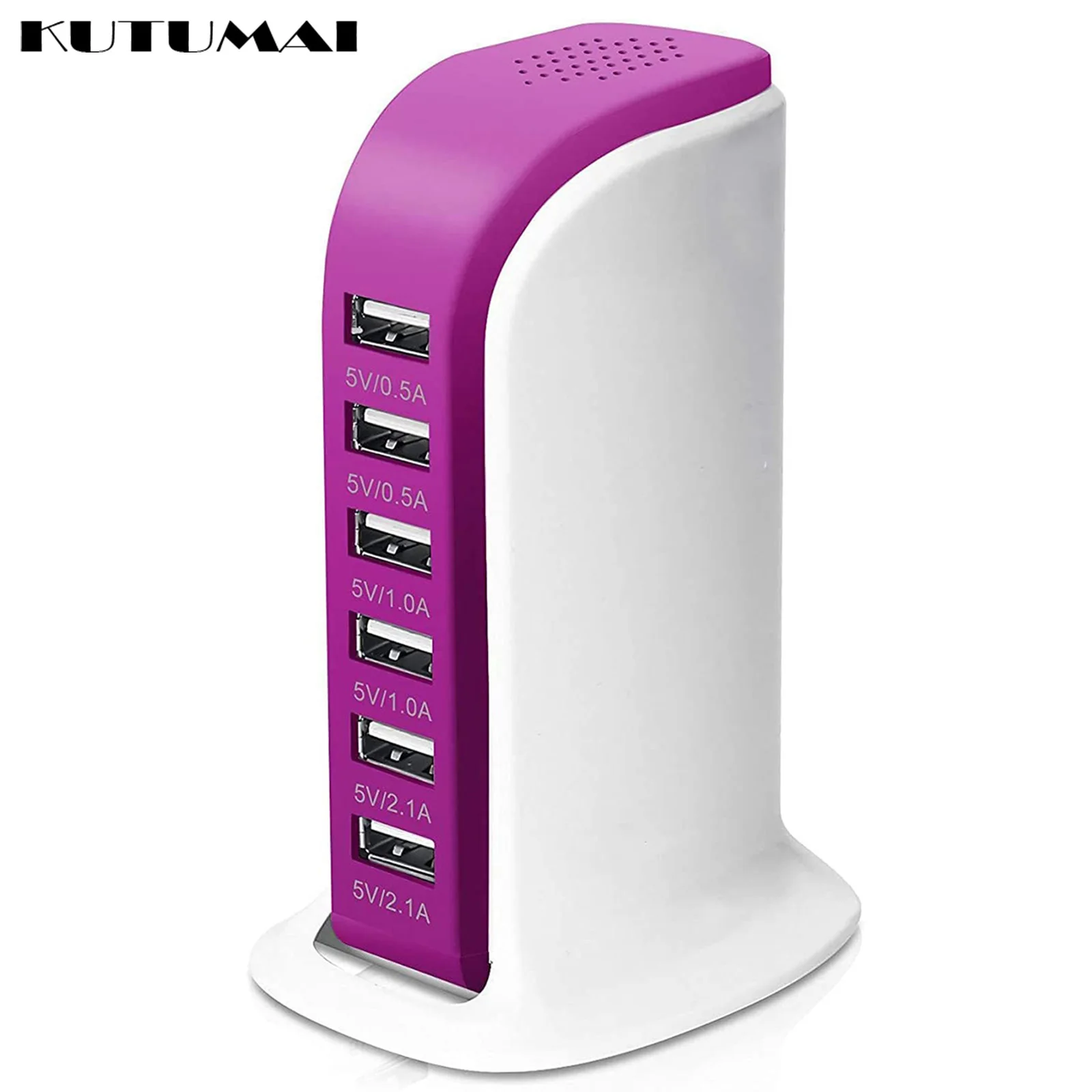 

6 in 1 Smart USB Multi Port Mini Charger Station Compatible Different IOS/Android Devices Portable UK Plug Power Charger