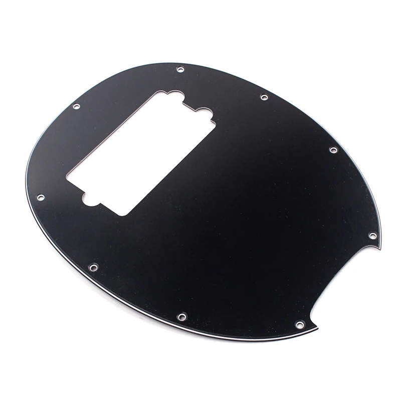 Plastic 3-Ply Pickguard Anti-Scratch Plate Black For Musicman 4 String Bass Guitar Accessory