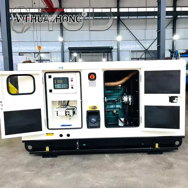 Weatherproof Silent Diesel Generator Set Ricardo 60kVA with High Quality Soundproof Canopy and Automatic Start for Farm