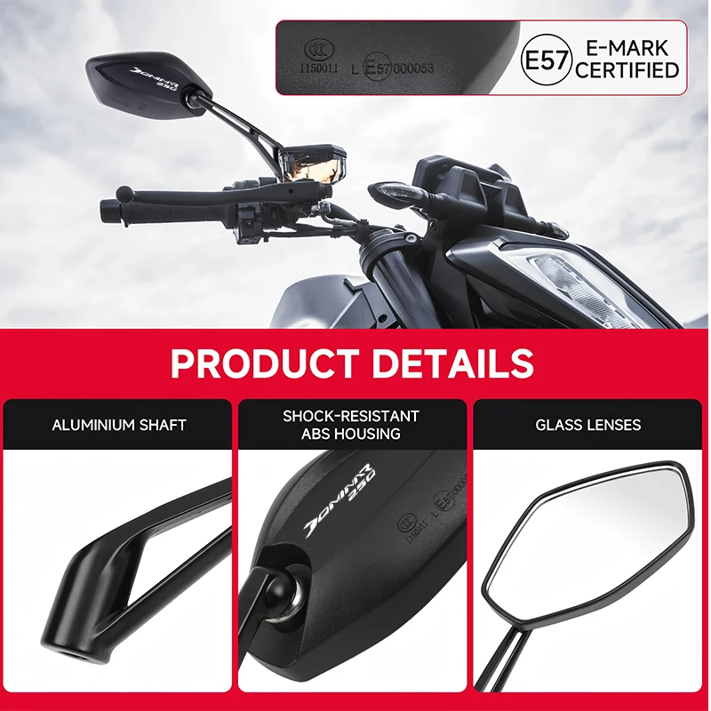 Universal Motocross ATV Off-road Rearview Mirror Motorcycle Accessories For Bajaj Dominar 250 400 Avenger 220 160 Cruise Pulsar