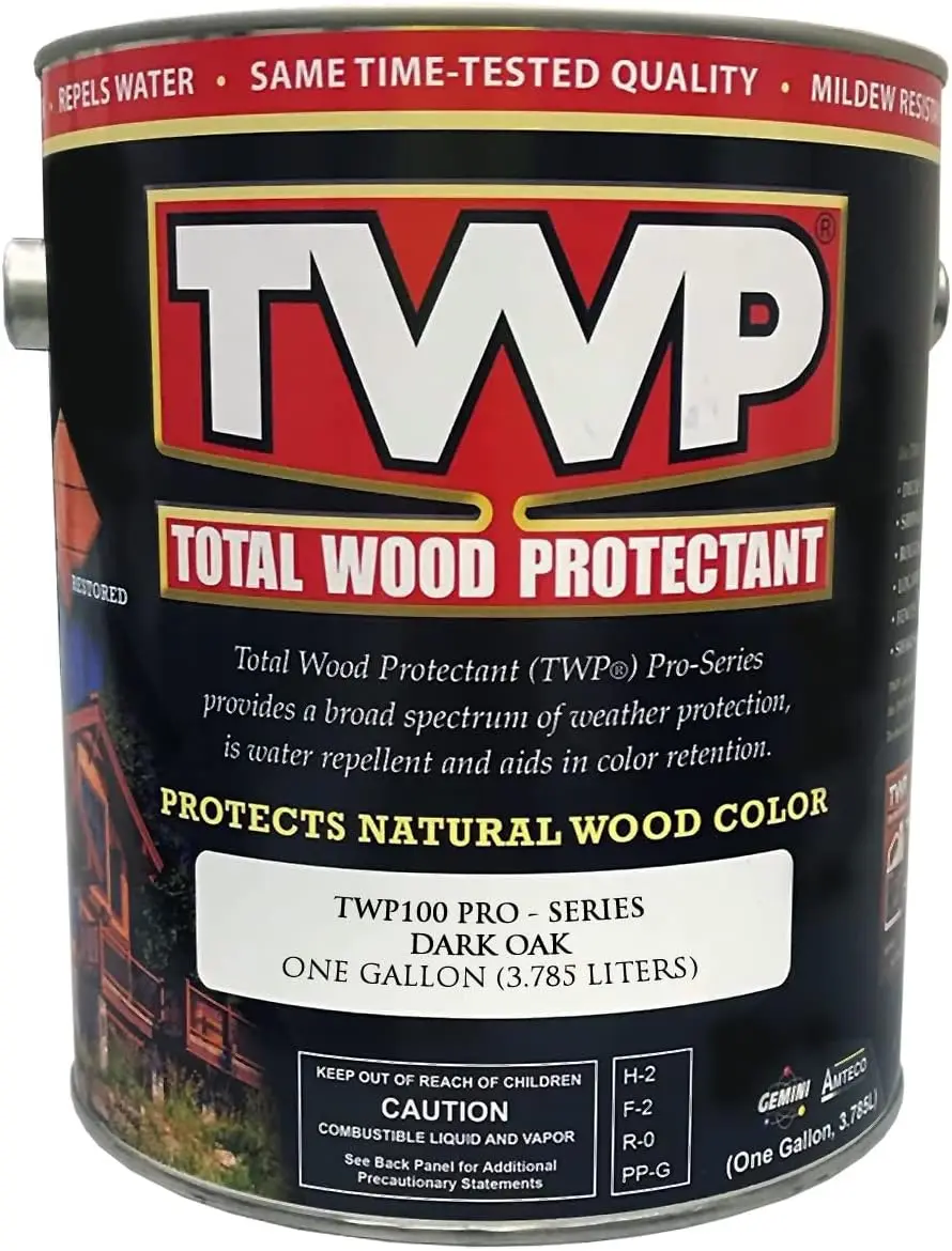 AMTECO TWP-103-1 TWP 103 1 Gallon Exterior Wood Dark Oak ExtetiorWood Stain, Color, 128 Fl Oz