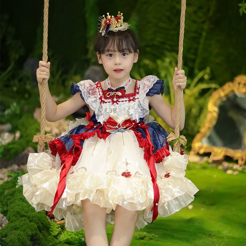 Girls Dress Lolita Children's Summer Fluffy Gauze High-end Fairy Tale Princess