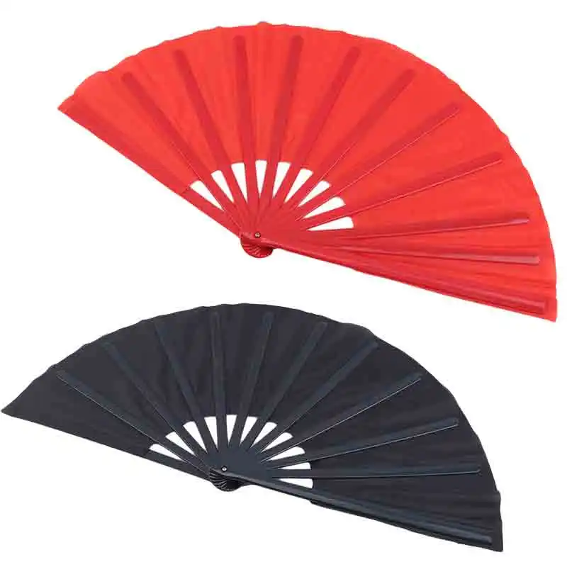 Large Kung Fu Sound Fan Plastic Bone Martial Arts Performance Elegant Hand Folding Stage Fan Opera Magic Props Summer Cool Fans