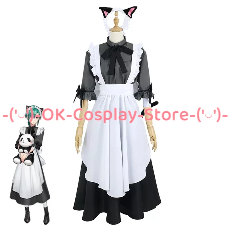 

Ryushen Cosplay Costumes Women Fancy Maid Dress With Ears Tail Vtuber Clothing Halloween Carnival Uniforms Custom Made