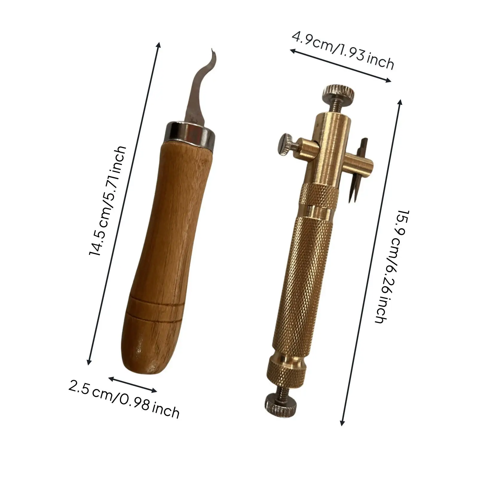 Violin Lutherie Tool Set Knurled Handle Inlay Curved Line-Removing
