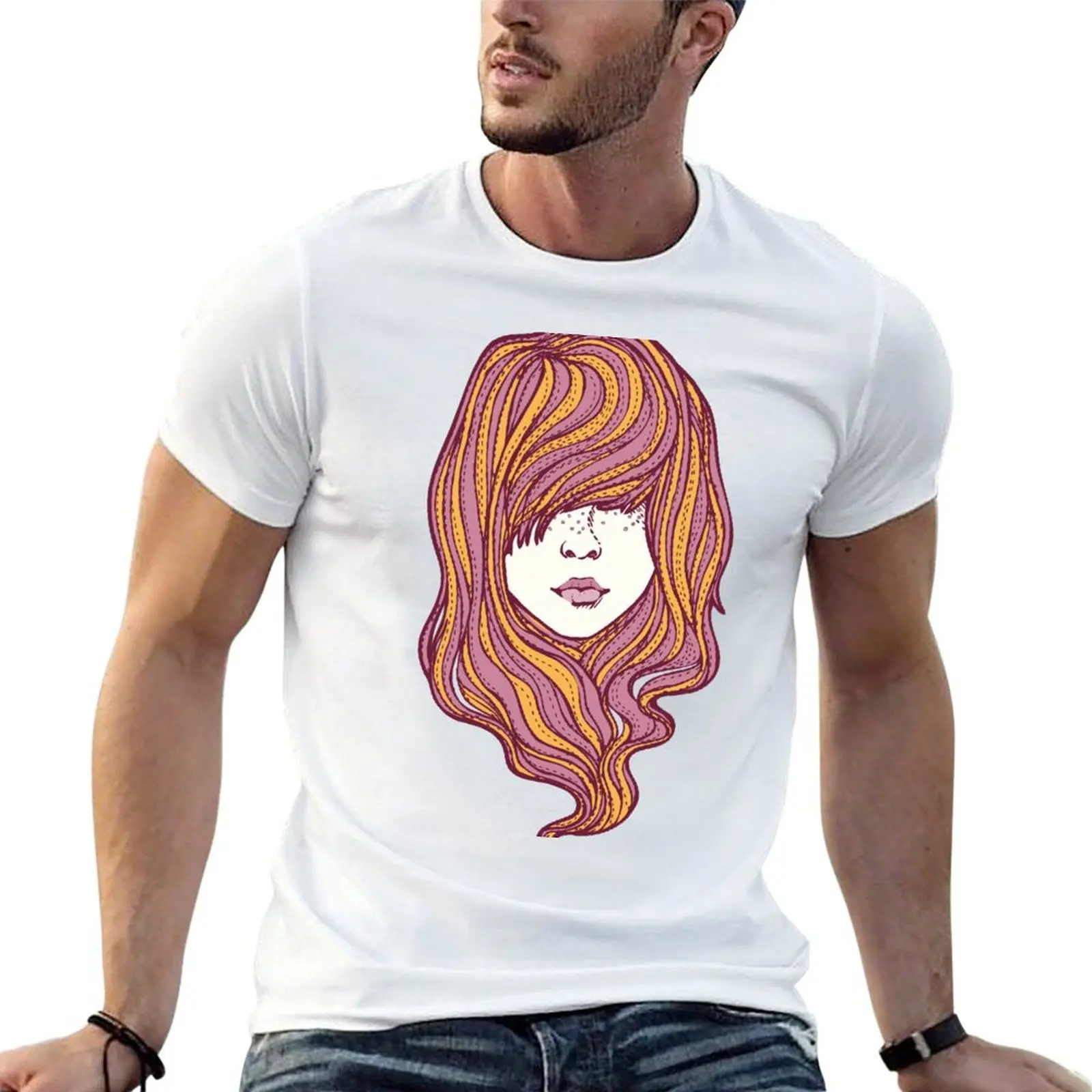 Her hair T-Shirt summer tops croswit shirt man men t shirts