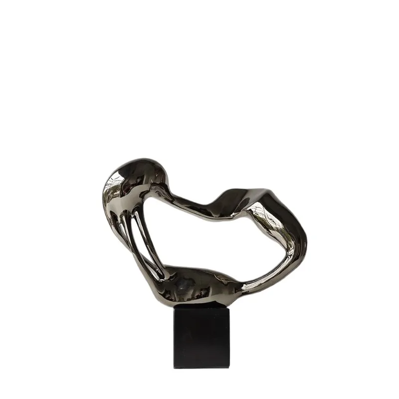 

Abstract Resin Sculpture (Modern Minimalist) - Soft Decoration for Living Room, Elegant & Space-Filling