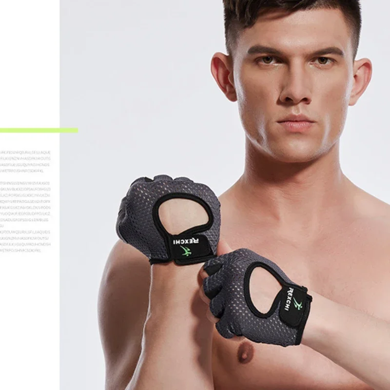 Gym Fitness Gloves Power Weight Lifting Women Men Bike Gloves Half Finger Hand Protector Body Building Cycling Fingerless Gloves