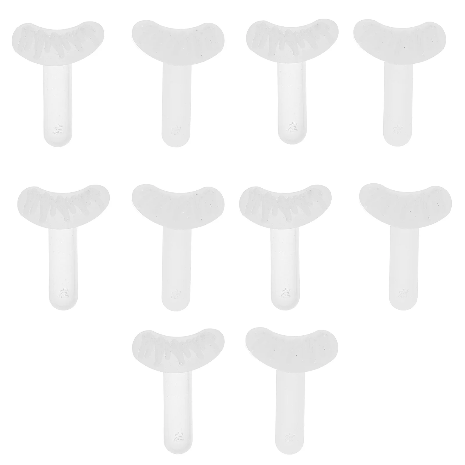 10 Par Silikonowych Szablonów do Dolnych Rzęs do Makijażu Oczu, Narzędzie do Sztucznych Dolnych Rzęs, Treningowy Stempel do Rzęs