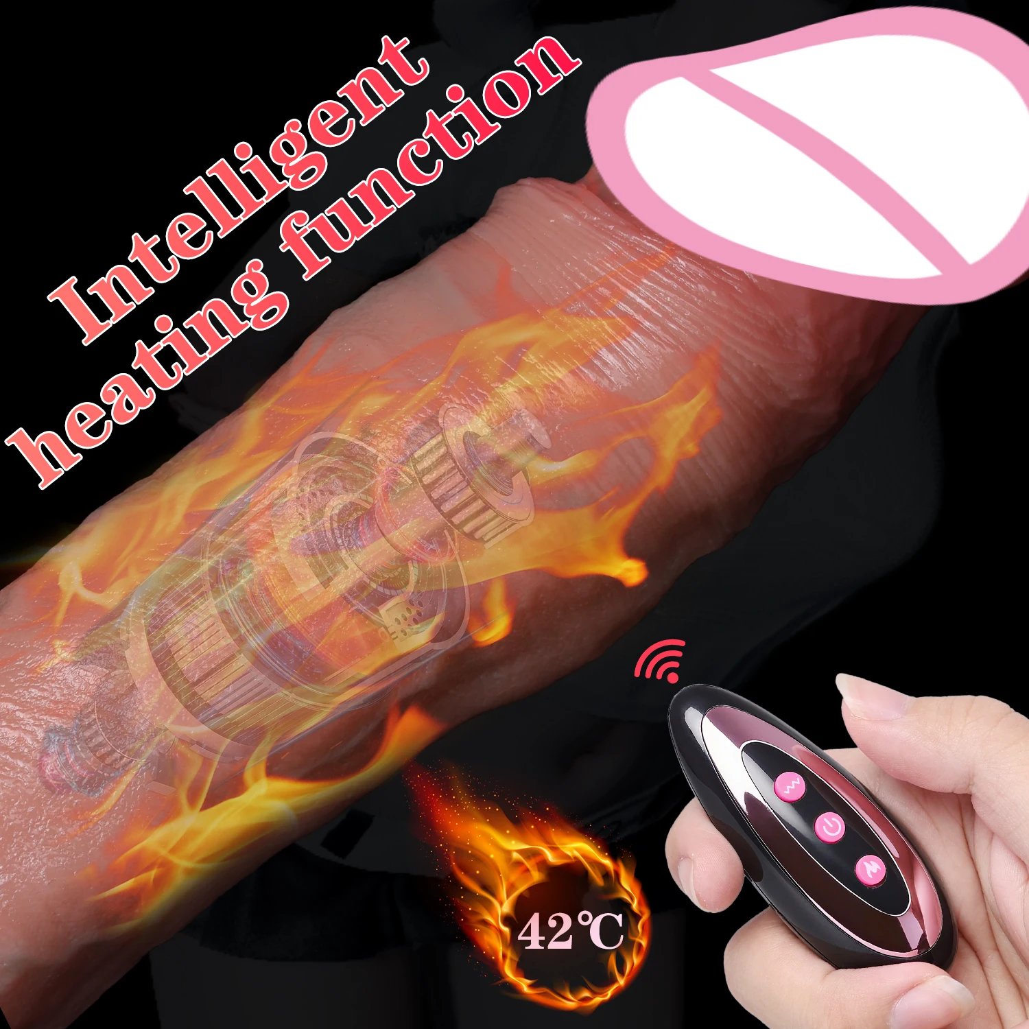 Realistic Dildo Vibrator Silicone Telescopic Penis Thrusting Remote Control Cock Big Dick Masturbation for Women Adult Sex Toys - view 5