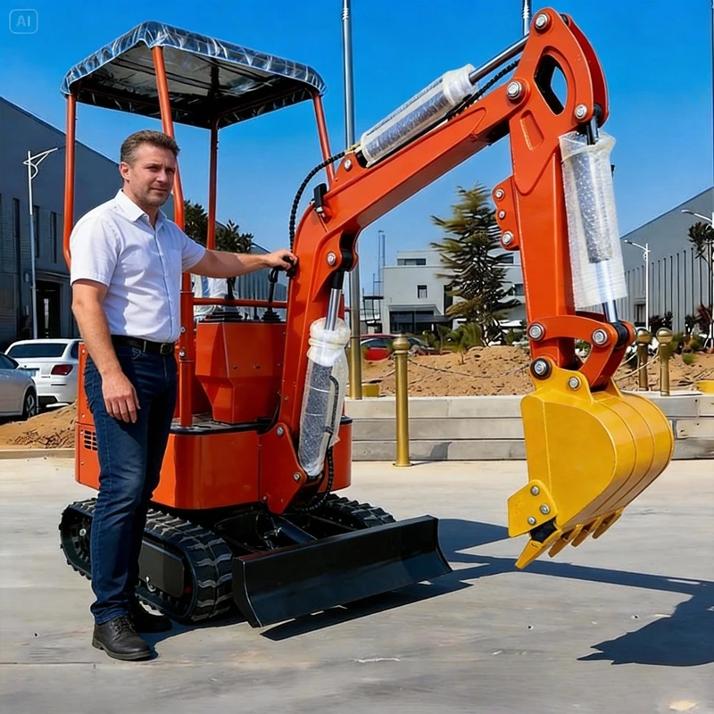 

Customized Kubota 1.5/1.8Ton Mini Excavators Europe Diesel Engine Hydraulic Digger Godet Construction