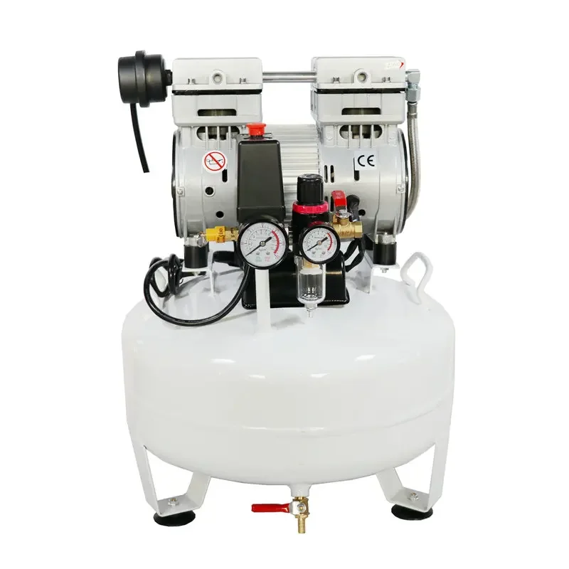 AC 220V 110V 25L 750W oil-free low noise silent portable Hospital medical de-tal air compressor