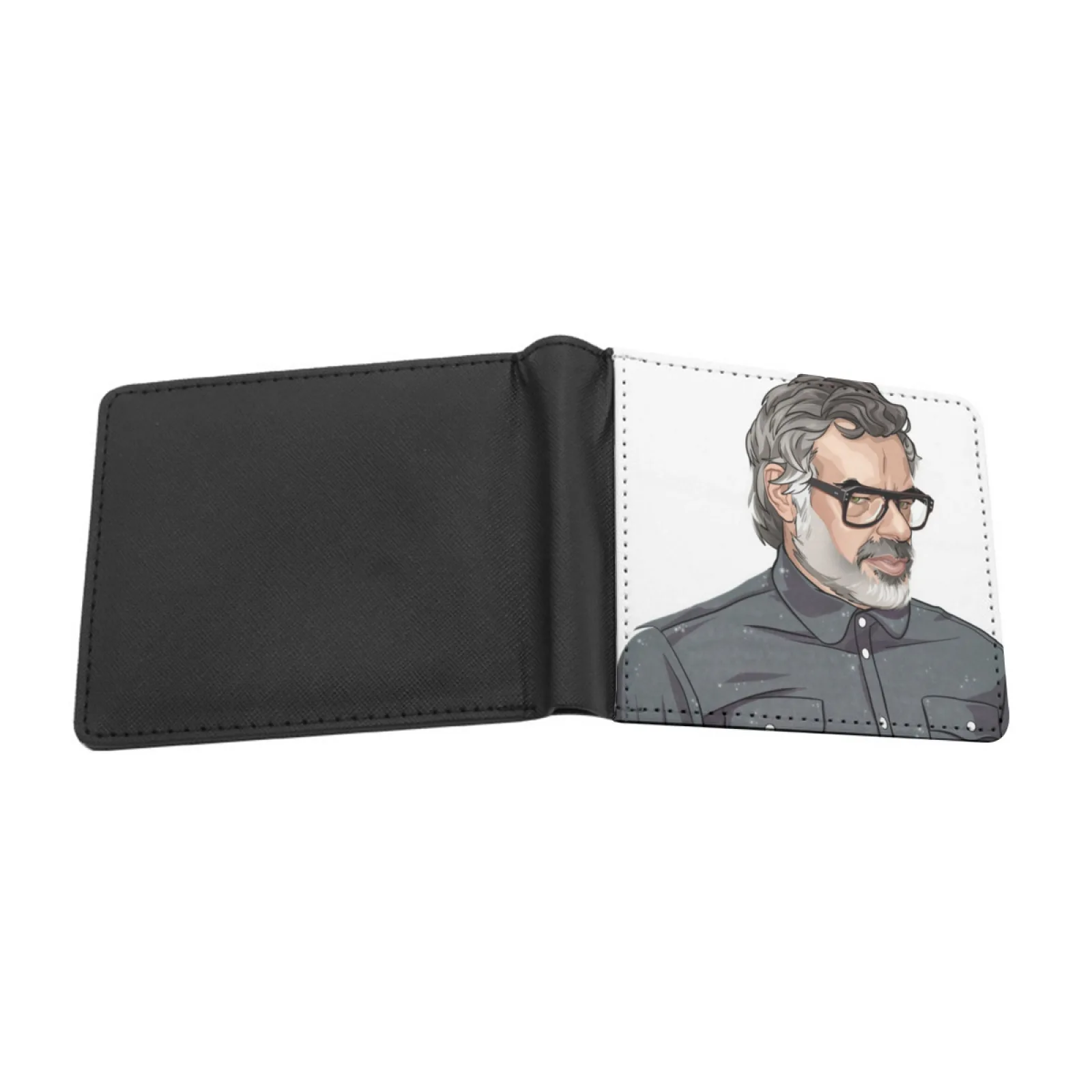 D I L F Personalized Men's Leather Wallet Credit Card Pouch Purse Jemaine Jemaine Clement Dilf Damn I Like Fathers Personalized