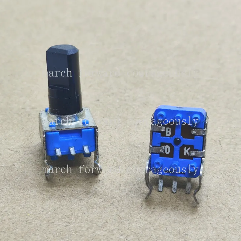 10PCS RV09 type horizontal single-link 3-pin volume adjustment potentiometer B10K half shaft handle length 13MM 0932 B103
