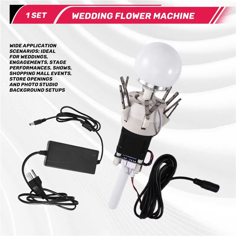 B63B-Wedding Stage Curtain Flower Machine Relectric Door Opener Opening And Closing Device US Plug