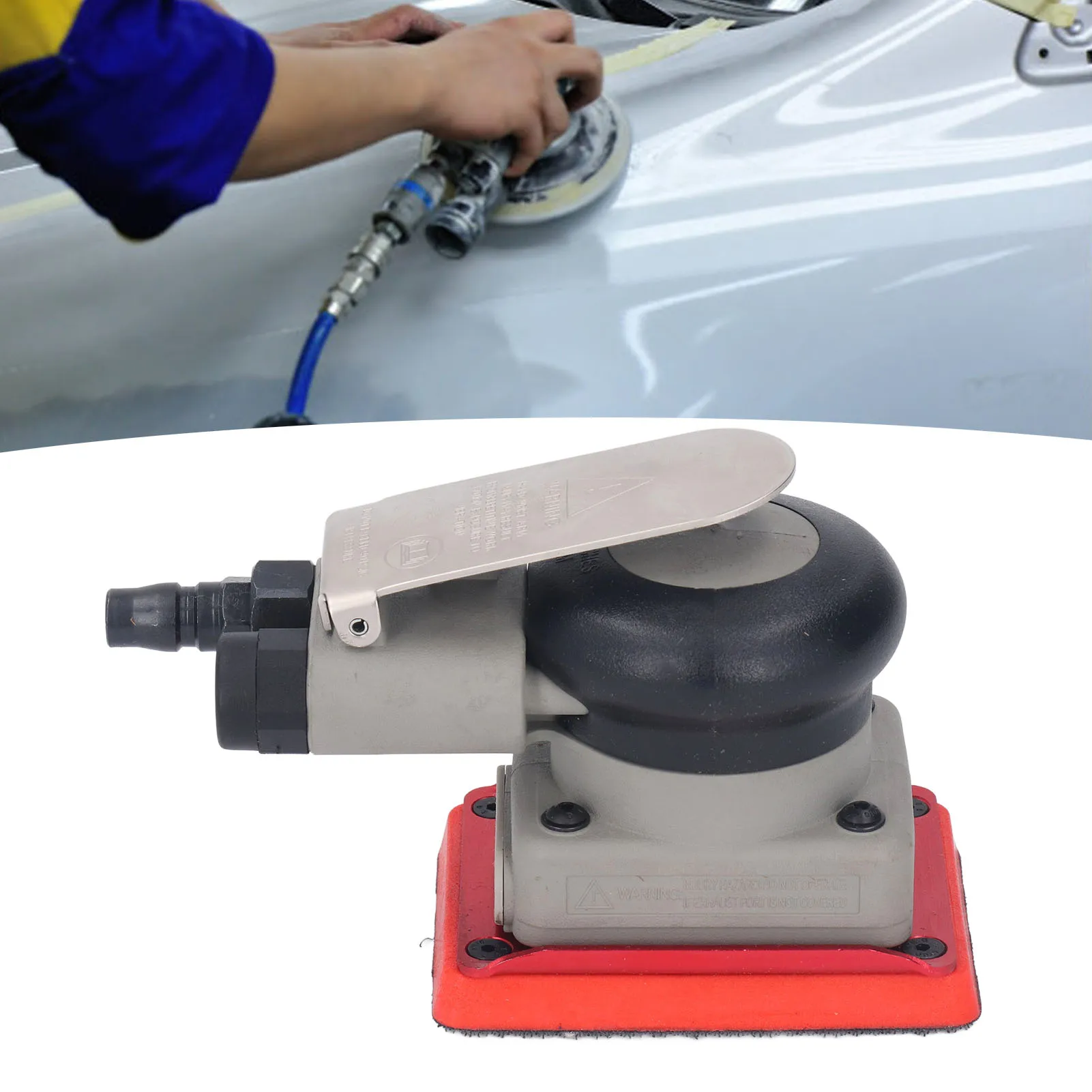 

Sanding Machine 10000RPM Eccentric Rotation Air Sander 1/4in PT Inlet Multi Purpose 70x100mm Chassis for Paint Removal