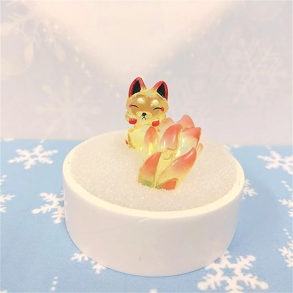 Qualia capsule toys cute Wrapping Fox Ring Nine-Tailed Fox Yin-Yang Five Elements Color Ver. open ring collection gifts figures view 4