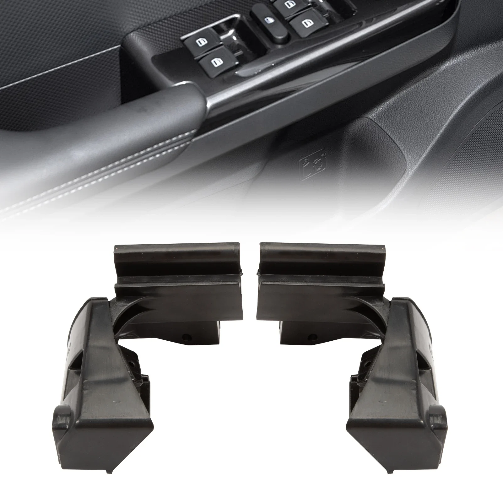 1 Pair Black Driver&Passenger Arm Rest Bracket Compatible with GM 1999,2000,2001,2002,2003,2004,2005,2006 GMT800 GMT820 GMT830