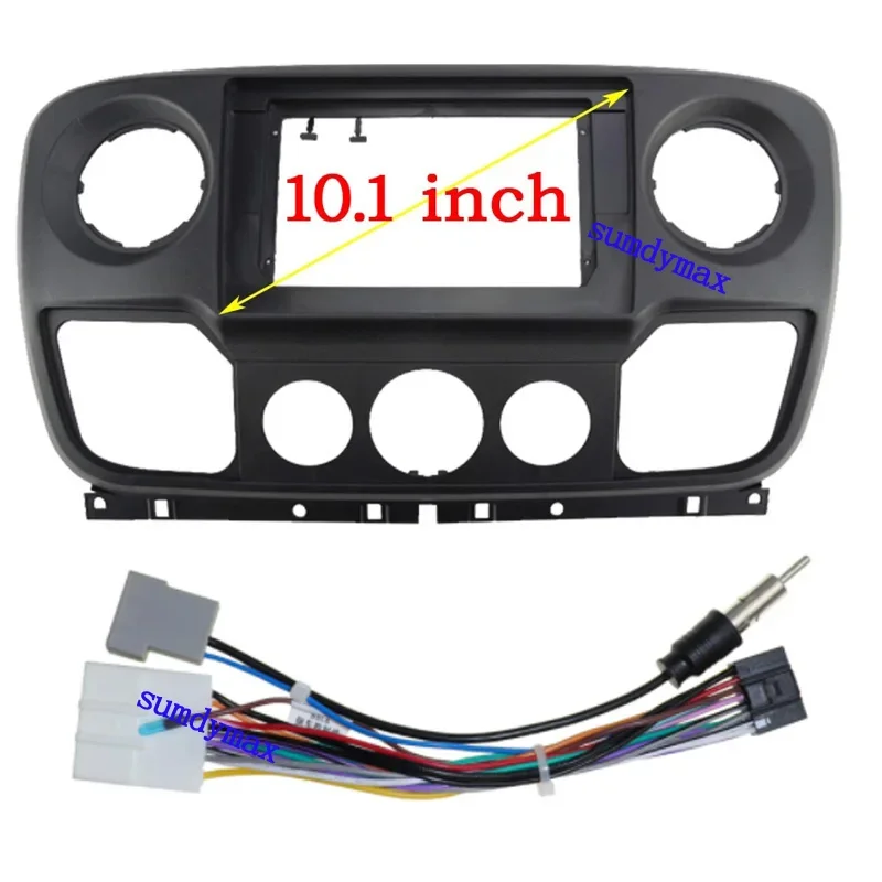 10.1 Inch Car Radio Fascia Panel Dashboard ABS Frame Installation Trim Kit for Nissan Nv400 Renault Master Opel Movano 2010-2021