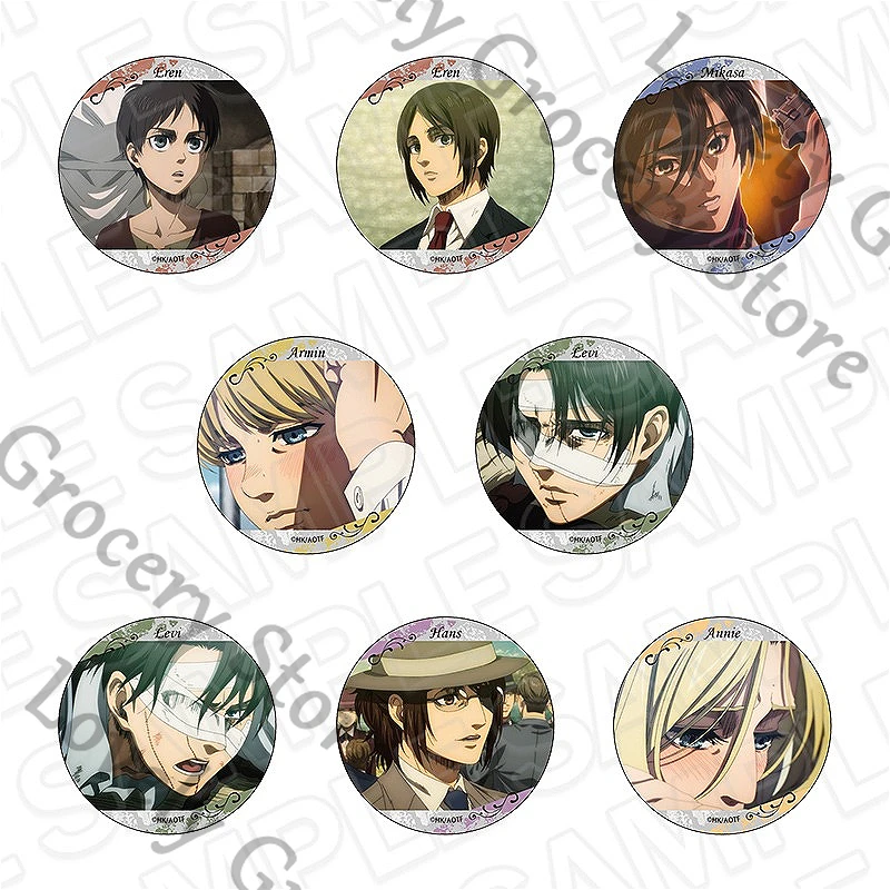 

Anime Levi Ackerman Hange Zoe Annie Leonhart Attack on Titan Shingeki No Kyojin Ataque A Los Titanes Cosplay Badge Emblem Gift